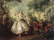 LANCRET, Nicolas Mademoiselle de Camargo Dancing g oil painting